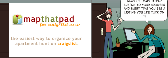 Mapthatpad.com – Search your apartment through Craigslist