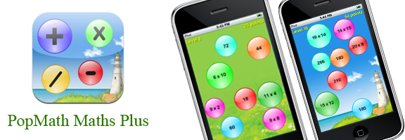 PopMath Maths Plus – Edutainment iOS App