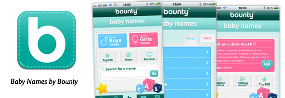 Baby Names by Bounty – Must Have App for Baby Name Selection