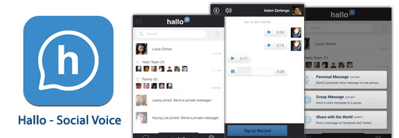 Hallo – Social Voice iOS App | Text with Voice!