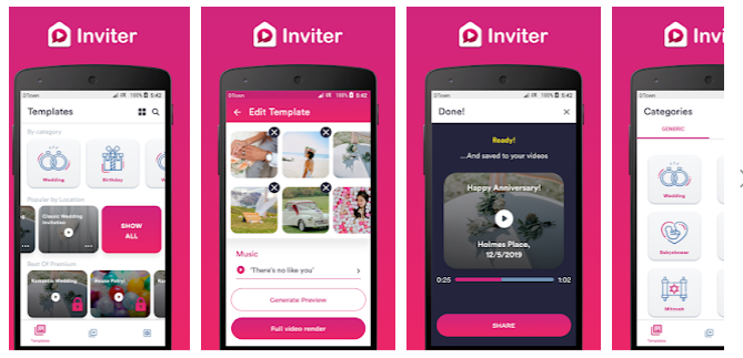 Invite guests with style using video invitation through Inviter’s “Video Invitation Maker”