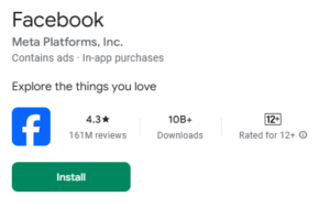 facebook playstore