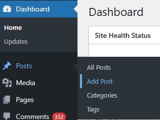 add new post in wordpress