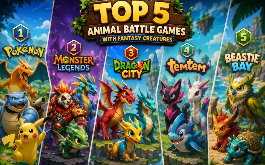 Top 5 Animal Battle Games with Fantasy Creatures