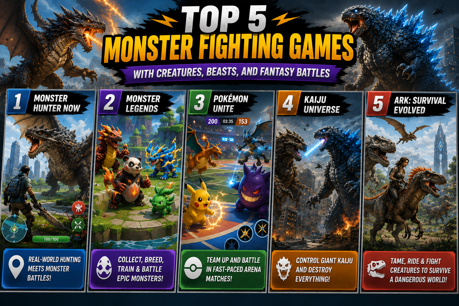Monster fighting games