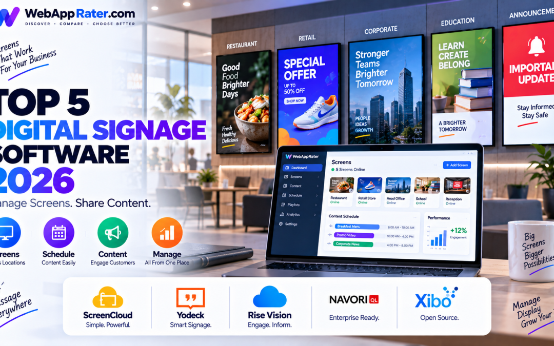 Top 5 Digital Signage and Screen Management Software in 2026