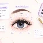 Illustration representing Lash Map Lab, a free browser-based DIY cluster lash mapping tool